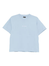 Balenciaga Logo Cotton T-Shirt Clear Blue