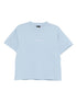 Balenciaga Logo Cotton T-Shirt Clear Blue
