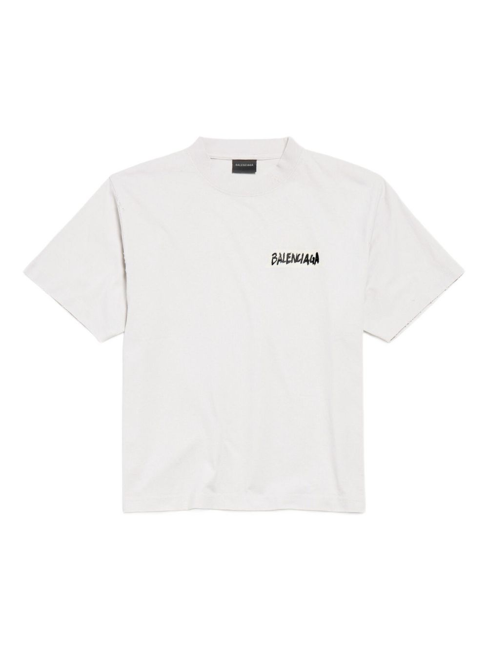 Balenciaga Cotton Crewneck T-Shirt White White