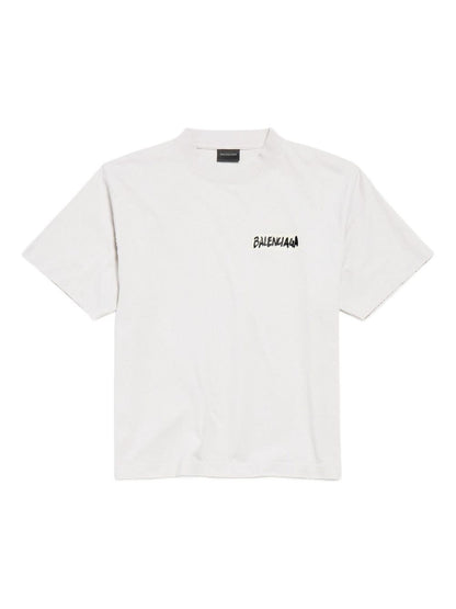 Balenciaga Cotton Crewneck T-Shirt White White