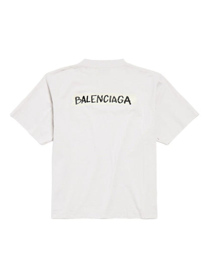 Balenciaga Cotton Crewneck T-Shirt White White