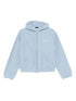 Balenciaga Zip-Up Hooded Sweater Clear Blue