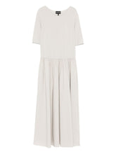 Emporio Armani Midi Viscose Dress Light Grey