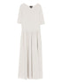 Emporio Armani Midi Viscose Dress Light Grey