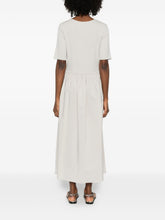 Emporio Armani Midi Viscose Dress Light Grey