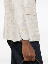 Emporio Armani Double Breasted Viscose Jacket Beige