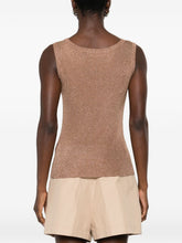 Fabiana Filippi Shimmer Sleeveless Tank Top Brown brown