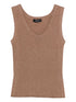 Fabiana Filippi Shimmer Sleeveless Tank Top Brown brown