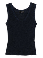 Fabiana Filippi Scoop Neck Viscose Tank Blue Blue