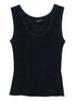 Fabiana Filippi Scoop Neck Viscose Tank Blue Blue