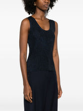 Fabiana Filippi Scoop Neck Viscose Tank Blue Blue