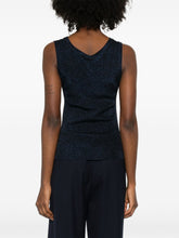 Fabiana Filippi Scoop Neck Viscose Tank Blue Blue