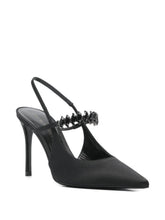 Emporio Armani Exclusive Silk Slingback Pumps Black