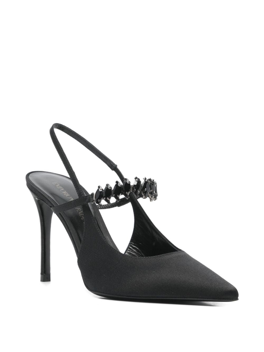 Emporio Armani Exclusive Silk Slingback Pumps Black