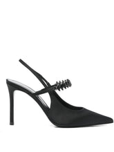 Emporio Armani Exclusive Silk Slingback Pumps Black