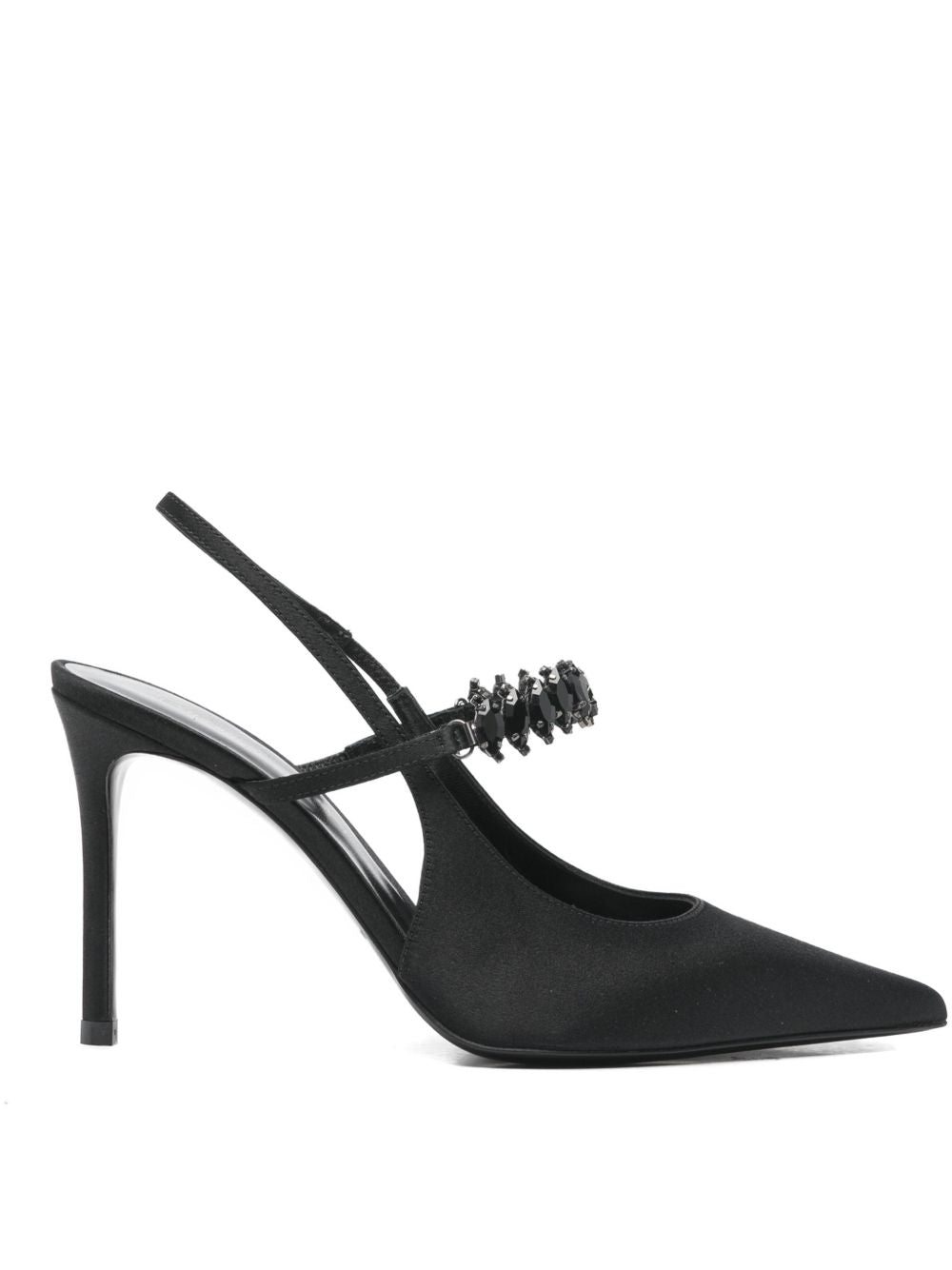 Emporio Armani Exclusive Silk Slingback Pumps Black