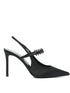 Emporio Armani Exclusive Silk Slingback Pumps Black