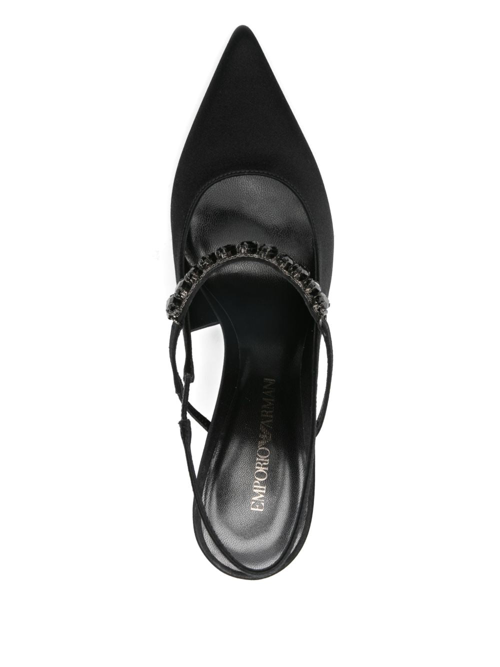 Emporio Armani Exclusive Silk Slingback Pumps Black