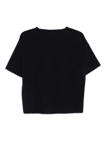 Fabiana Filippi Round Neck Wool Sweater Blue