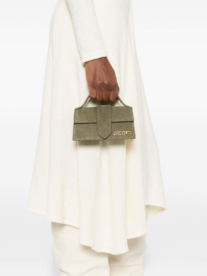 JACQUEMUS Le Bambino Calf Leather Handbag Green