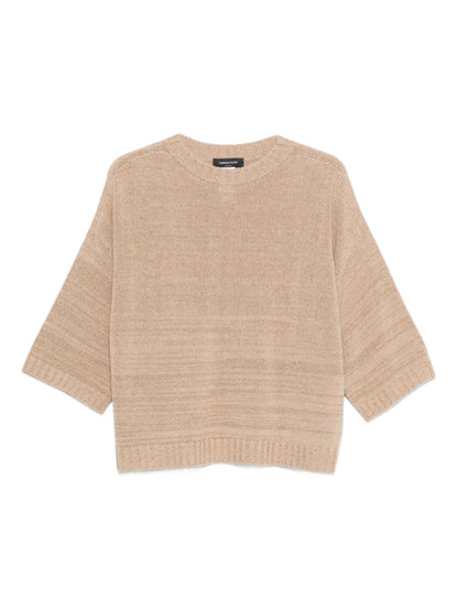 Fabiana Filippi Knitted Wool Blend Sweater Beige beige