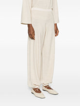 Fabiana Filippi Elasticated Wool-Cotton Trousers Ivory ivory