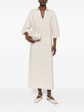 Fabiana Filippi V-Neck Wool Shirtdress Ivory ivory