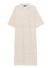 Fabiana Filippi V-Neck Wool Shirtdress Ivory ivory