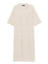 Fabiana Filippi V-Neck Wool Shirtdress Ivory ivory
