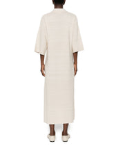 Fabiana Filippi V-Neck Wool Shirtdress Ivory ivory