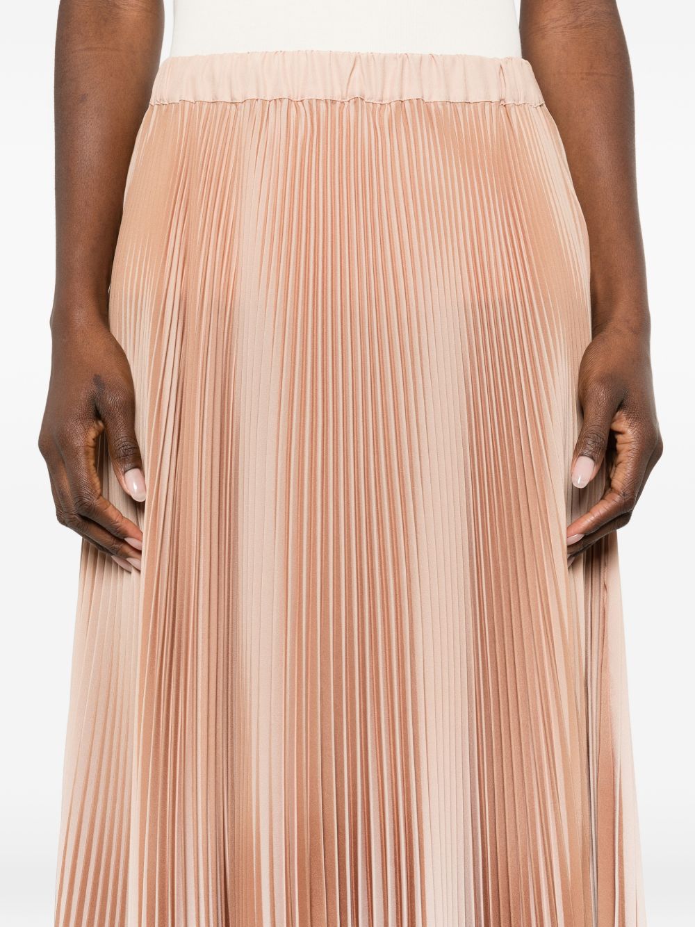 Fabiana Filippi Pleated Midi Skirt Orange orange