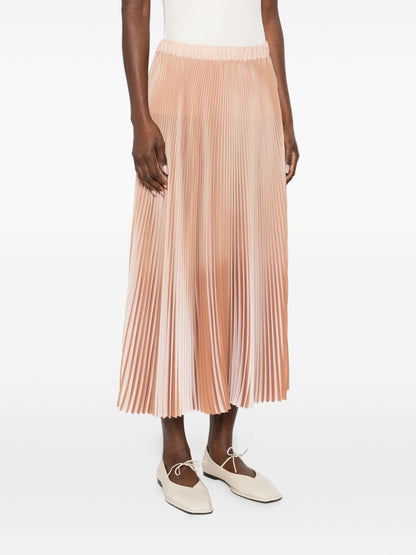 Fabiana Filippi Pleated Midi Skirt Orange orange