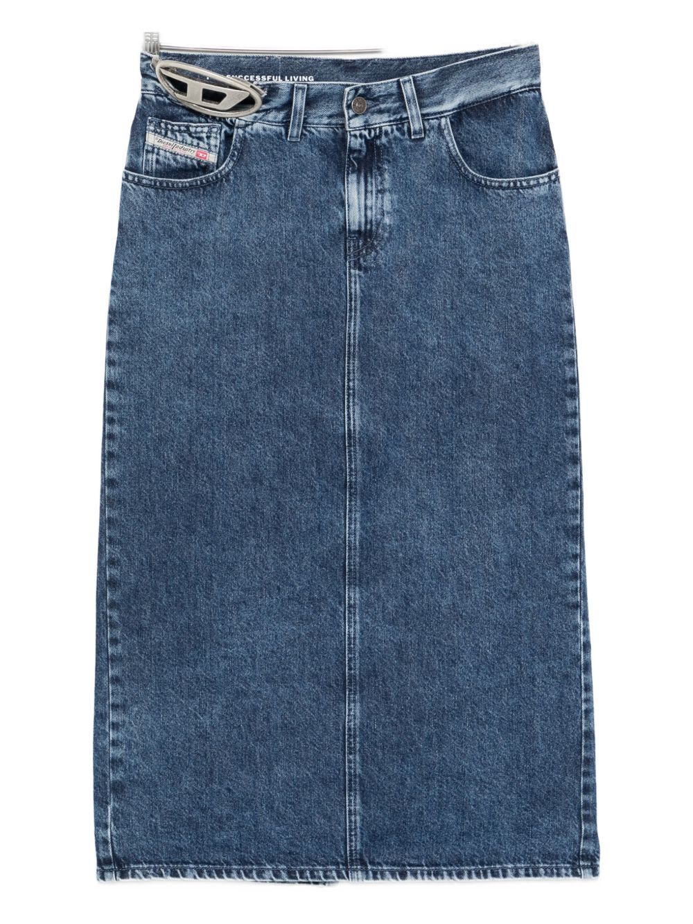 Diesel Midi Denim Skirt Blue