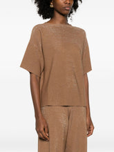 Fabiana Filippi Round Neck Wool Sweater Brown