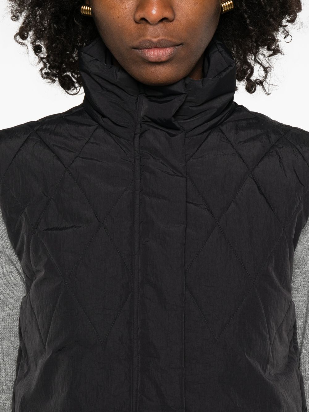 Emporio Armani Down Nylon Vest Jacket Black