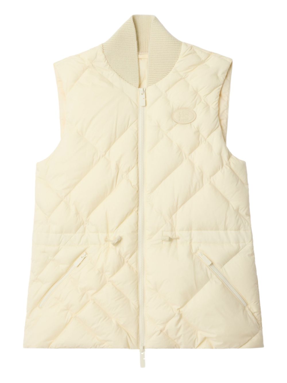 Burberry Check Stitch Down Vest White