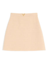 Valentino VLogo Signature Wool Skirt Beige beige