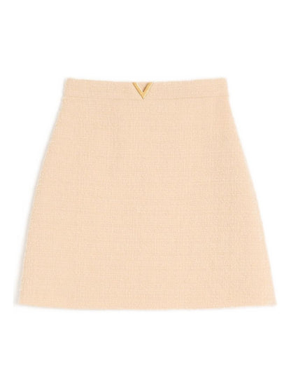 Valentino VLogo Signature Wool Skirt Beige beige