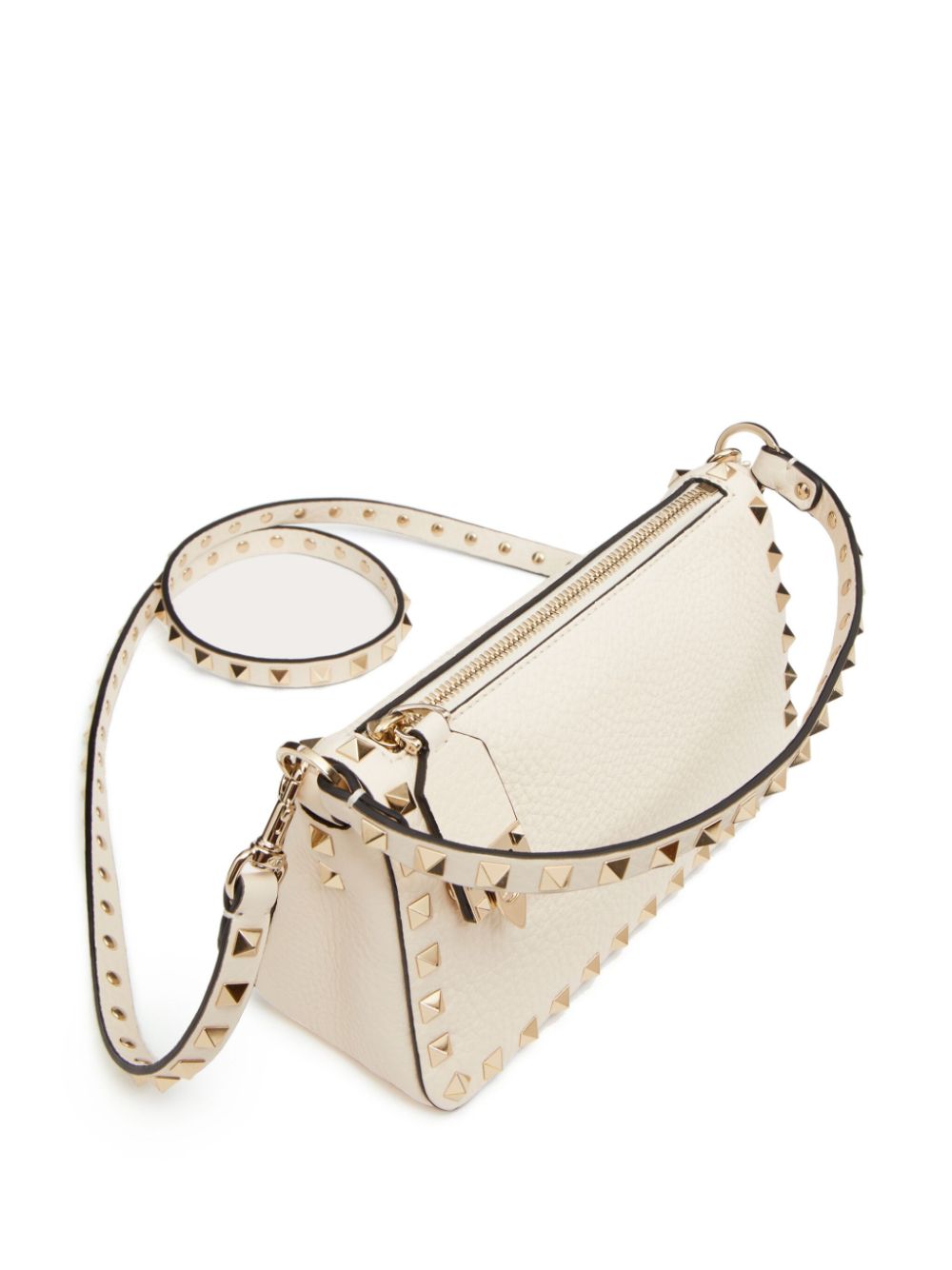 Valentino Garavani Rockstud Small Leather Bag Ivory