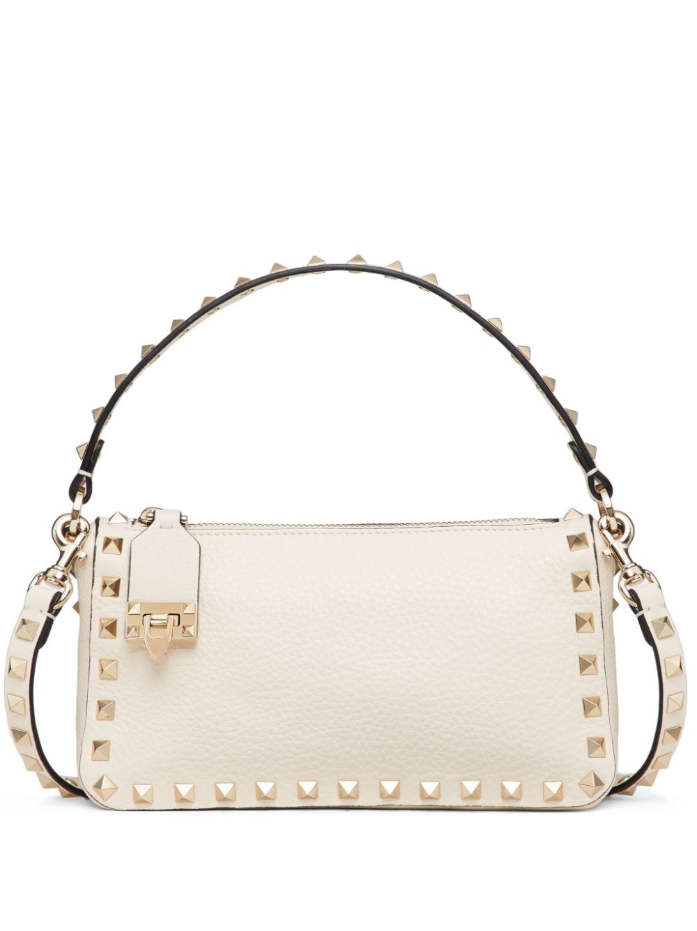 Valentino Garavani Rockstud Small Leather Bag Ivory
