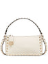 Valentino Garavani Rockstud Small Leather Bag Ivory