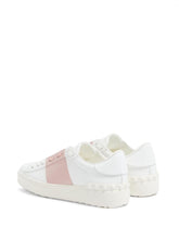 Valentino Garavani Rockstud Open Leather Sneakers Powder powder