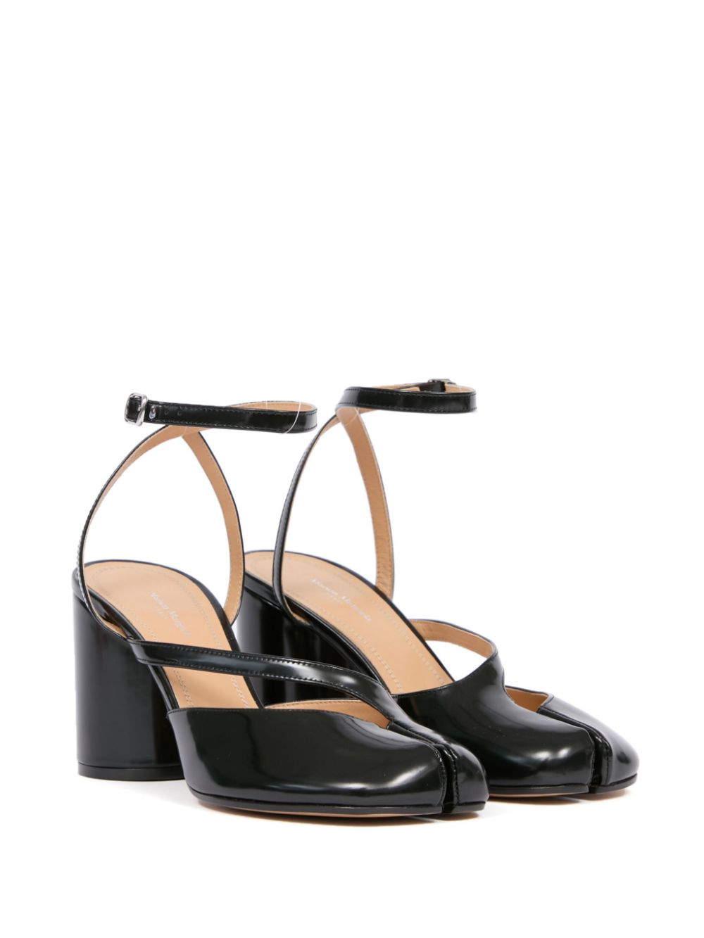 Maison Margiela Tabi Leather Heel Sandals Black