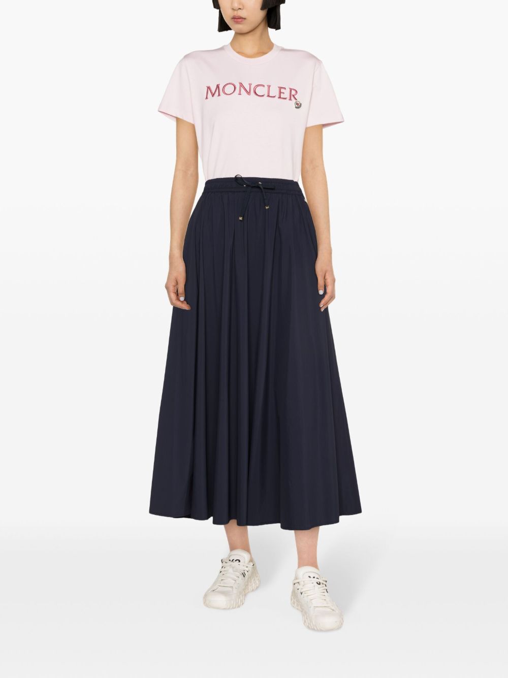 herno flared mid-length skirt blue blue