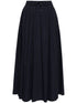 herno flared mid-length skirt blue blue