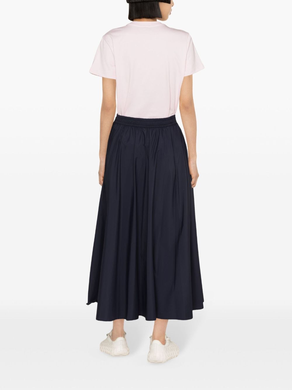 herno flared mid-length skirt blue blue