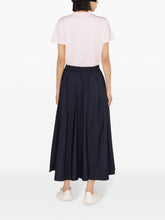 herno flared mid-length skirt blue blue