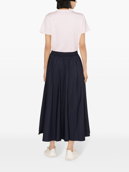herno flared mid-length skirt blue blue