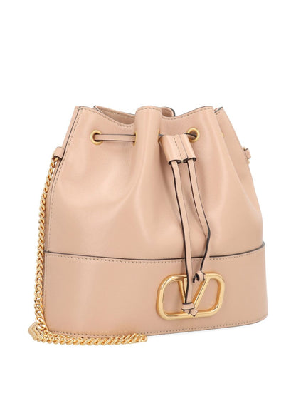 Valentino Garavani Mini Bucket Bag With Chain Pink