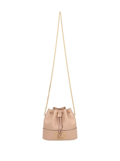 Valentino Garavani Mini Bucket Bag With Chain Pink
